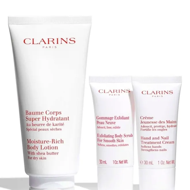 Coffrets Pour Lui|Coffrets Pour Elle>CLARINS Coffret Baume Corps Super Hydratant Coffret Soin Corps et Mains