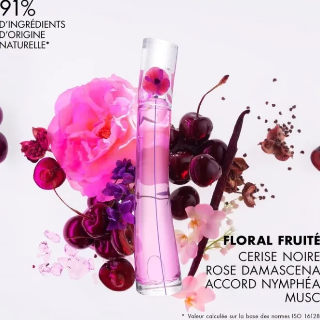 Parfum Naturel & Eco-Responsable|Eau De Parfum>KENZO Flower By Cherry Poppy Eau de Parfum Notes Florales Fruitées