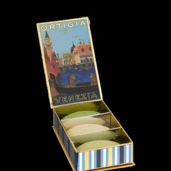 Coffrets Pour Lui|Coffrets Pour Elle>Ortigia Sicilia City Box Venezia                Coffret de 3 Savons Parfumés