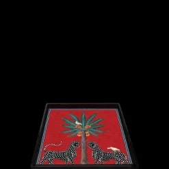 Accessoires Maison>Ortigia Sicilia Ortigia                Plateau Carré Rouge en Laque