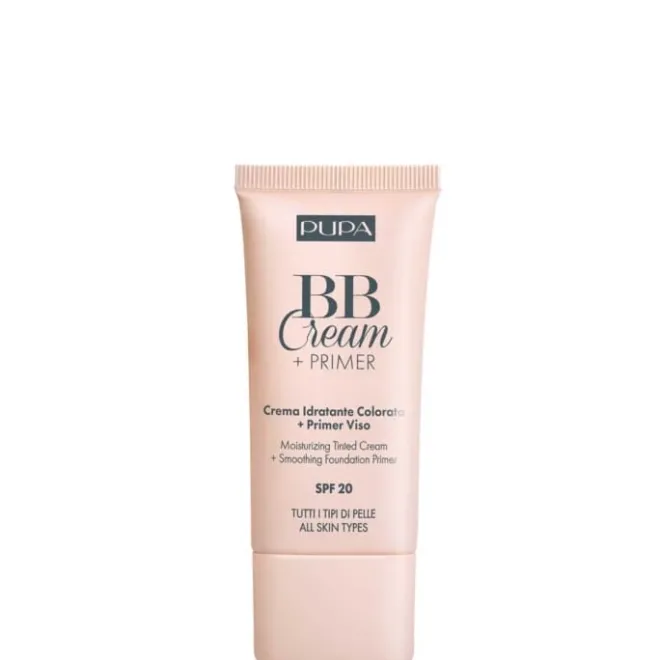 Base & Primer>Pupa BB Cream + Primer Tout Type de Peau Crème Hydratante Teintée + Base de Pré-maquillage