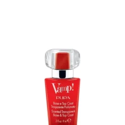 Base & Top Coat>Pupa Vamp! Base et Top Coat Transparent et Parfumé                Base et Top Coat transparent et parfumé, fragrance rouge