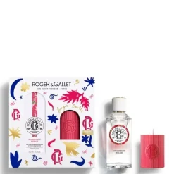 Coffrets Pour Elle|Coffret Parfum Femme>Roger&Gallet Gingembre Rouge                Coffret Eau Parfumée Bienfaisante - Bougie Parfumée