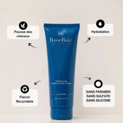 Soin Corps & Cheveux>RoseBaie Paris Kératine x Huile de Ricin                Shampooing Pousse et Hydratation