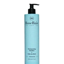 Shampooing>RoseBaie Paris Kératine x Huile de Ricin                Shampooing Hydratant et Réparateur
