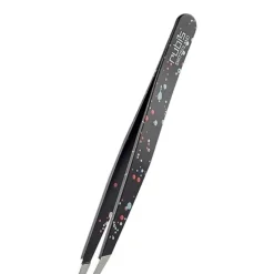 Accessoire Soin>Rubis Pince Classique Action Painting Noire                Pince à Épiler Professionnelle pour les Sourcils